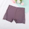 Pantalones Cortos de Boxer Lisos de Seda Helada para Mujer con Ribete de Encaje Color Sólido Elásticos sin Costuras Talla Grande Pantalones de Seguridad Antideslumbrantes para Mujer