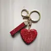 Llavero de corazón de diamantes completos colgante para llave de coche etiqueta de moda se puede abrir llavero de amor