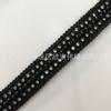2.2cm encaje de cadena de cuentas de diamantes de imitación inferior blanco y negro encaje con cuentas cinta de encaje hecha a mano estilo Chanel DIY