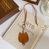 Amor Cuero Cabeza de Gato Bolsa Pequeña Monedero Llave Collar Colgantes Adornos Femenino Nicho Diseño Único Accesorios Cadena Lana