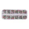 Rhinestones Mixtos para Uñas 12 Compartimentos Coloridos Irregulares Champagne Blanco Marquise Resina Rhinestones de Base Plana Venta al por Mayor Cinturón Industrial de Yiwu