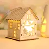 Casa pequeña navideña transfronteriza decoración estilo ins decoración de fiesta navideña Amazon adorno artesanal de madera