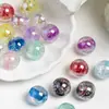 Ding Yi 6-16mm Opala Noturna Lua Fria Óptica Galvanizada Brilho Fino Resina Furo Reto Contas Soltas Acessórios para Corrente de Celular DIY
