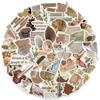 52 peças Novos adesivos de grafite abstratos de arte retrô à prova d'água não repetidos, estojo de carrinho de água, adesivos decorativos para caderno