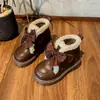 Botas de Algodón Cálido con Felpa para Niños 2026 Invierno Nuevas Botas de Algodón Estilo Británico para Niñas Botas de Moda para Bebé Antideslizantes Elegantes