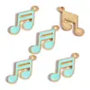 Colgante de Nota Musical de Guitarra Esmaltada Colorida Serie de Instrumentos de Piano Accesorios para Joyería DIY Encanto para Llavero W505