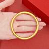 Pulsera de Lluvia de Meteoros de Oro Aluvial Que No Se Desvanecerá por Mucho Tiempo, Pulsera Sólida de Herencia, Anillo Plano del Sutra del Corazón, Versátil para Tu Novia, Tallado en Superficie de Arena