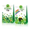Lb055 Calle del Trébol Verde. Bolsa de Papel Kraft para Fiesta Regalo de Dulces Frasco de Miel Arcoíris del Día de San Patricio