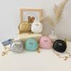 2025 Nova Moda Mini Bolsa Pequena Infantil Casual Transversal Diamante Corrente Bolsa Moeda Pequena Redonda Bolsa Meninas