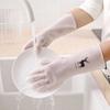 Luvas para Lavar Louça, Luvas para Lavar Roupa, Borracha Nitrílica, Luvas de Borracha para Cozinha Femininas, Limpeza de Tarefas Domésticas, Antiderrapante, Anti-Manchas de Óleo, Comprimento Estendido, Impermeável