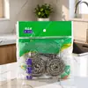 Bolas de limpieza de estropajo de acero para descontaminar la cocina, juego de cuatro, adecuadas para sartenes de hierro, tazones, palillos y estufas, bolas de limpieza de metal para el hogar en general al por mayor