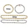 Hip-Hop Europeo y Americano de Moda Cadena de Titanio con Eslabones de Lazo Personalizado No se Desvanece Unisex Set de Pulsera y Collar Estilo Pareja Accesorios