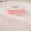 Rollo Grande de 6 mm Cinta de Gasa Translúcida Hilo de Leche Hilo de Nieve Doble Cara Hecho a Mano DIY Accesorios para el Cabello Accesorios de Lazo Decoración de Boda