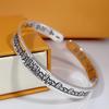 Pulsera Vintage Estilo Chino Simple Sutra del Corazón Plata Dazu Maldición del Corazón Mori para Hombre y Mujer Relieve Sánscrito Antiguo Pulsera de Plata