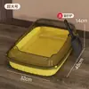 Bandeja para arena para gatos a prueba de salpicaduras transfronteriza, alfombrilla para arena para mascotas antideslizante y resistente a la suciedad, caja de arena semi-cerrada grande y engrosada para gatos y gatitos