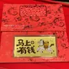 Oro 999 Oro Puro Oro Festivo Día de San Valentín Sobre Rojo Libro de Bodas Año Nuevo Boda Regalo de Año Nuevo Recuerdo Adornos