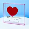 Caja de Flores Eternas Acrílica Love Cd Rosa Flor Real Regalo de Cumpleaños Premium Ramo que Aman las Niñas Caja de Regalo de Navidad