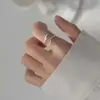 Anillo de Textura Lisa con Forma de Serpiente para Mujer, Moderno, Sencillo, Diseño de Nicho, Anillo Animal Abierto Ajustable al por Mayor