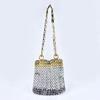 Design de Nicho Corrente de Metal Combinando Ouro e Prata Bolsa com Lantejoulas Tendência da Moda Feminina Bolsa de Braço