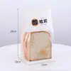 Saco para pão com janela saco de papel arame de ferro enrolado saco para pão 250g 450g saco de embalagem para panificação embalagem para alimentos