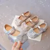 Zapatos de Cristal para Niñas 2026 Nuevos Zapatos de Vestir de Rendimiento para Niñas Primavera y Otoño Zapatos Individuales con Pedrería para Estudiantes Zapatos de Cuero para Bebé
