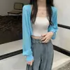 Chal Protector Solar Cárdigan de Verano Fino para Mujer Nuevo 2024 Tejido de Punto Cintura Top Vestido de Tirantes Blusa Exterior