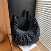 Bolsa Casual de Grande Capacidade para Mulheres 2026 Nova Moda Bolinhas Bolsa de Ombro para o Dia a Dia Simples Crossbody Bolsa Dumpling