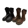 Botas Martin de Suela Gruesa, Delgadas de Felpa, para Aumentar la Altura, para Mujer, Novedad Otoño/Invierno 2026, Estilo Retro Británico, Versátiles, Adelgazantes, Botas de Moda