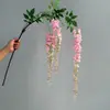 Flores de Glicínia de Galhos Grandes de Alta Qualidade, Flores de Glicínia, Flores de Feijão, Flores Artificiais Criptografadas, Projetos de Paisagismo com Rattan, Decoração Suave, Arte Floral Atacado