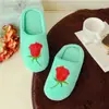 Nuevas Zapatillas de Algodón Suave para Casa, para Interiores, Antideslizantes, Bordadas con Flores, Zapatillas de Algodón Silenciosas para Suelo de Madera en Casa