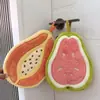 Toalla Pequeña de Terciopelo Coral con Frutas Transfronteriza, Pañuelo Colgable, Toalla de Mano Gruesa Absorbente para Cocina y Baño, Regalo Souvenir