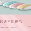 Mouse Bluetooth Silencioso Sem Fio Bateria Recarregável Modo Duplo 2.4g Cor Macaron Retroiluminado Tablet Laptop Mesa