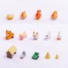 Micro paisaje decorativo, lindo conejito, cachorro, cerdo, pato, gallina, oveja, muñeca, feliz granja, decoración, adornos