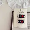 Novo Presilha de Cabelo Quadrada para Crianças com Estampa de Bolinhas e Formato de Urso, Presilha Lateral, Presilha para Franja
