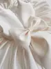 Vestido formal de princesa para niña 2026 de satén blanco con pedrería
