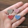 Acessórios para joias artesanais DIY 8mm face de diamante colorida contas de coração adequadas para pulseira chaveiro acessórios de joias usar cinto