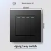Hong Kong y Macao Enchufe USB Británico 13A con Enchufe de Carga Rápida Tipo-C Interruptor de Luz Estándar Británico Panel de Plástico Negro