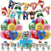 Set de Decoración para Fiesta de Cumpleaños Feliz Temática de Fresa Bandera de Cumpleaños Bandera para Pastel Decoraciones Espirales Suministros para Fiestas