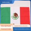 Bandeira Bordada Mexicana 90*150cm Bandeira Bordada 210D Impermeável Bandeira Patchwork Listras para Mastro