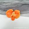 Pinza para el pelo de una sola cabeza con simulación de Phalaenopsis 3D, estilo europeo, con forma de mariposa y flor, accesorios para el pelo, tocado DIY, pinza de pico de pato, pinza lateral
