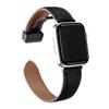 Correa para Apple iWatch con hebilla magnética y diseño de lichi, correa para Apple Smart Watch de piel de becerro de doble cara, sencilla