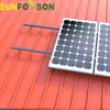 Instalação de Telha Metálica Colorida com Telhado Inclinado de Suportes para Painéis de Bateria Suportes Fotovoltaicos de Liga de Alumínio