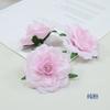Camelia de Imitación con Hojas Rosa Nórdico Caja de Regalo para Mano Corona DIY Arreglo Floral Celebración Ramillete de Muñeca para Hacer