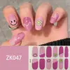 12 Dedos Blanco Sin Hornear Calcomanía para Uñas Calcomanía Completa Impermeable y Duradera Parche de Uñas para Arte de Uñas Estilo Simple Calcomanía para Uñas Película de Esmalte para Uñas