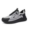 Sapatos Masculinos Todas as Estações Novo Exterior Fivela Giratória Sapatos Casuais Moda Masculina Sapatos Esportivos Tendência Caminhada Viagem Sapatos de Caminhada