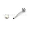 F136 titanio uña de lengua diamante checo onda engaste borde arete aleación de titanio G23 joyería para piercing de cuerpo humano uña para hueso de la oreja
