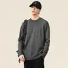 Suéter Crewneck Danbaoni Masculino Coringa Outono/Inverno Cor Sólida Slim Quente Camada Interna Suéter de Tricô Camisa Base Suéter Masculino