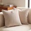 Nuevas fundas de cojín cuadradas lisas estilo nórdico, fundas de cojín decorativas texturizadas simples para sofás de sala de estar, decoraciones de casa de huéspedes y stock listo para enviar