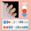24 Peças de Adesivos para Nail Art, Produtos Acabados para Comércio Transfronteiriço, Pacote Misto para Europa, América e África, Unhas Postiças Removíveis, Pontas de Unha Usáveis para Bancas de Mercado