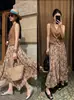 Falda Estampada Vintage para Mujer Shenzhen Nanyou, Falda Larga con Caída y Fluida, Falda Acampanada Floral Bohemia para Vacaciones